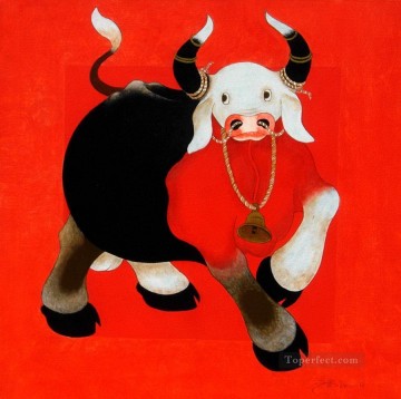 Ganado Vaca Toro Painting - toro indio 3